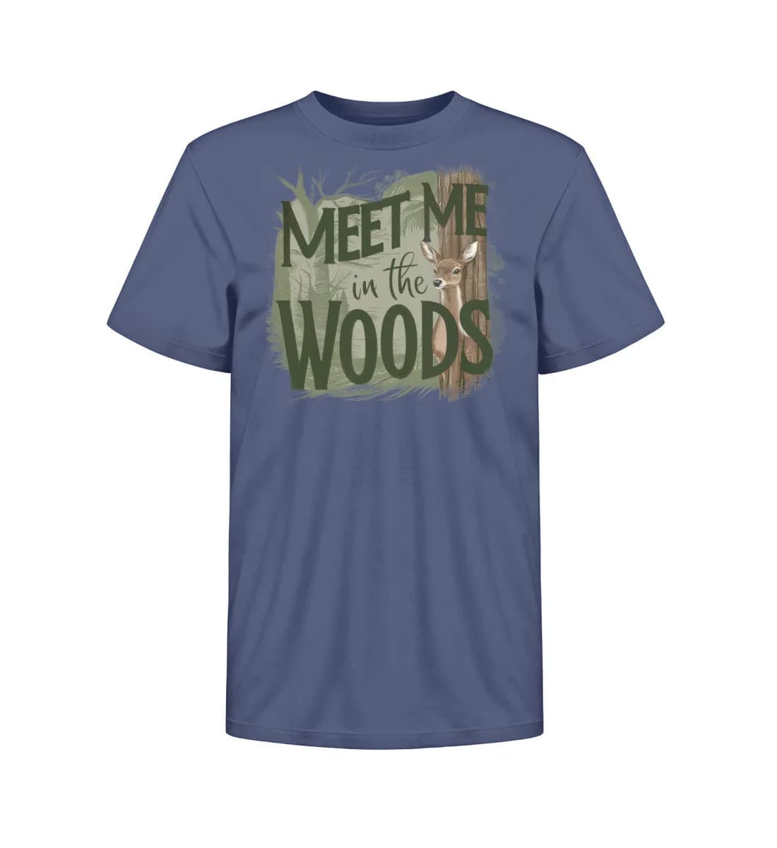 Meet me in the woods deer - Kinder Bio T-Shirt