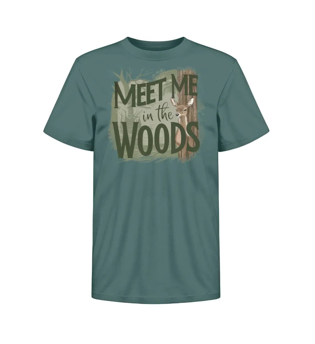 Meet me in the woods deer - Kinder Bio T-Shirt