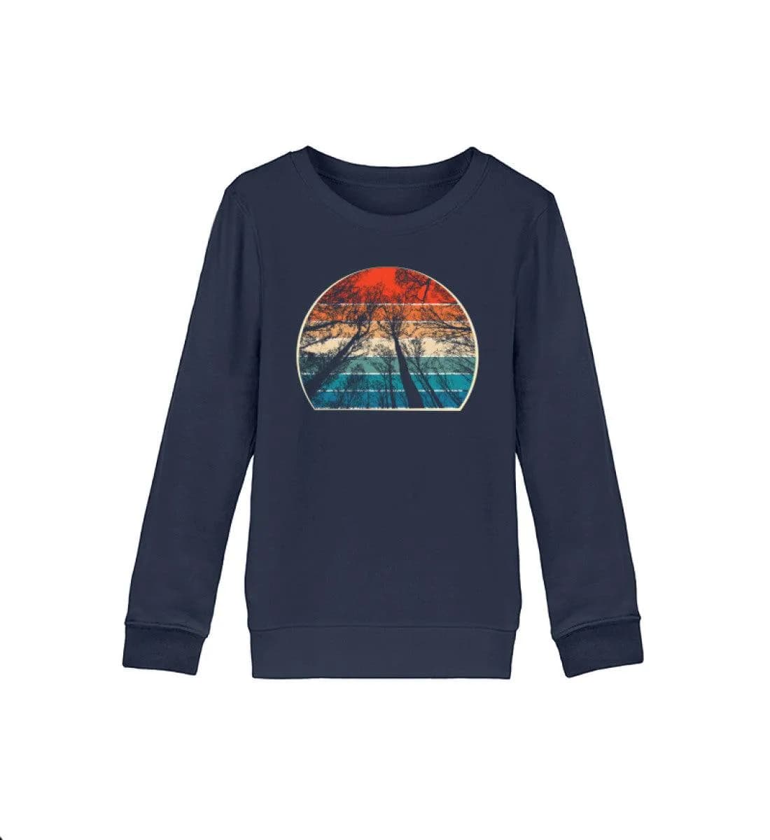 Retro Bäume - Kinder Bio Sweatshirt