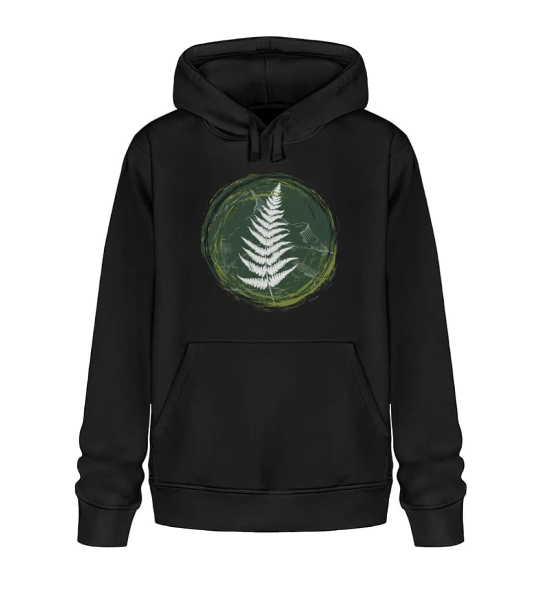 Farn, Berge und Edelweiß - Unisex Basic Bio Hoodie