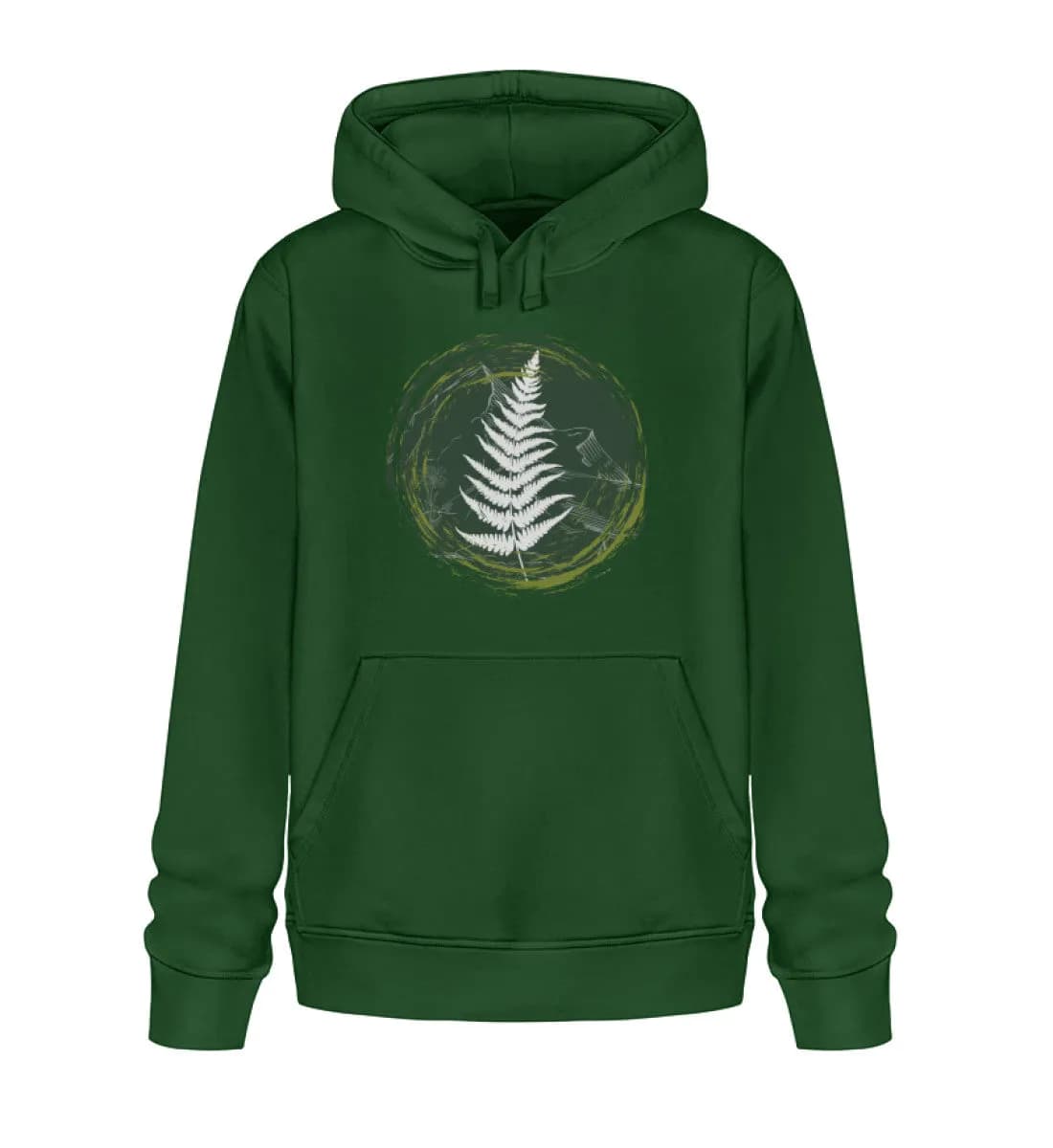 Farn, Berge und Edelweiß - Unisex Basic Bio Hoodie