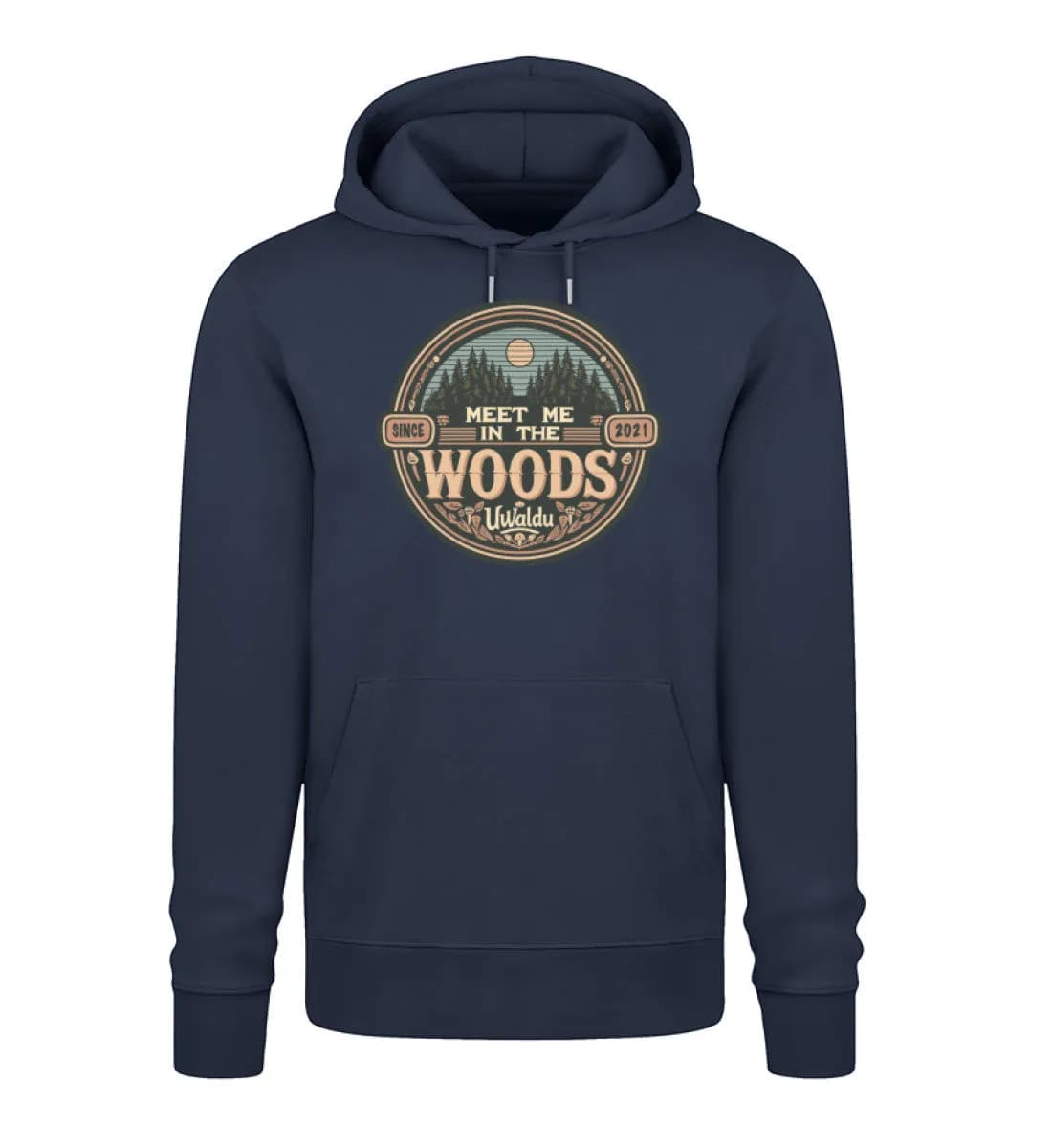 Meet me in the Woods round - Unisex Premium Bio Hoodie