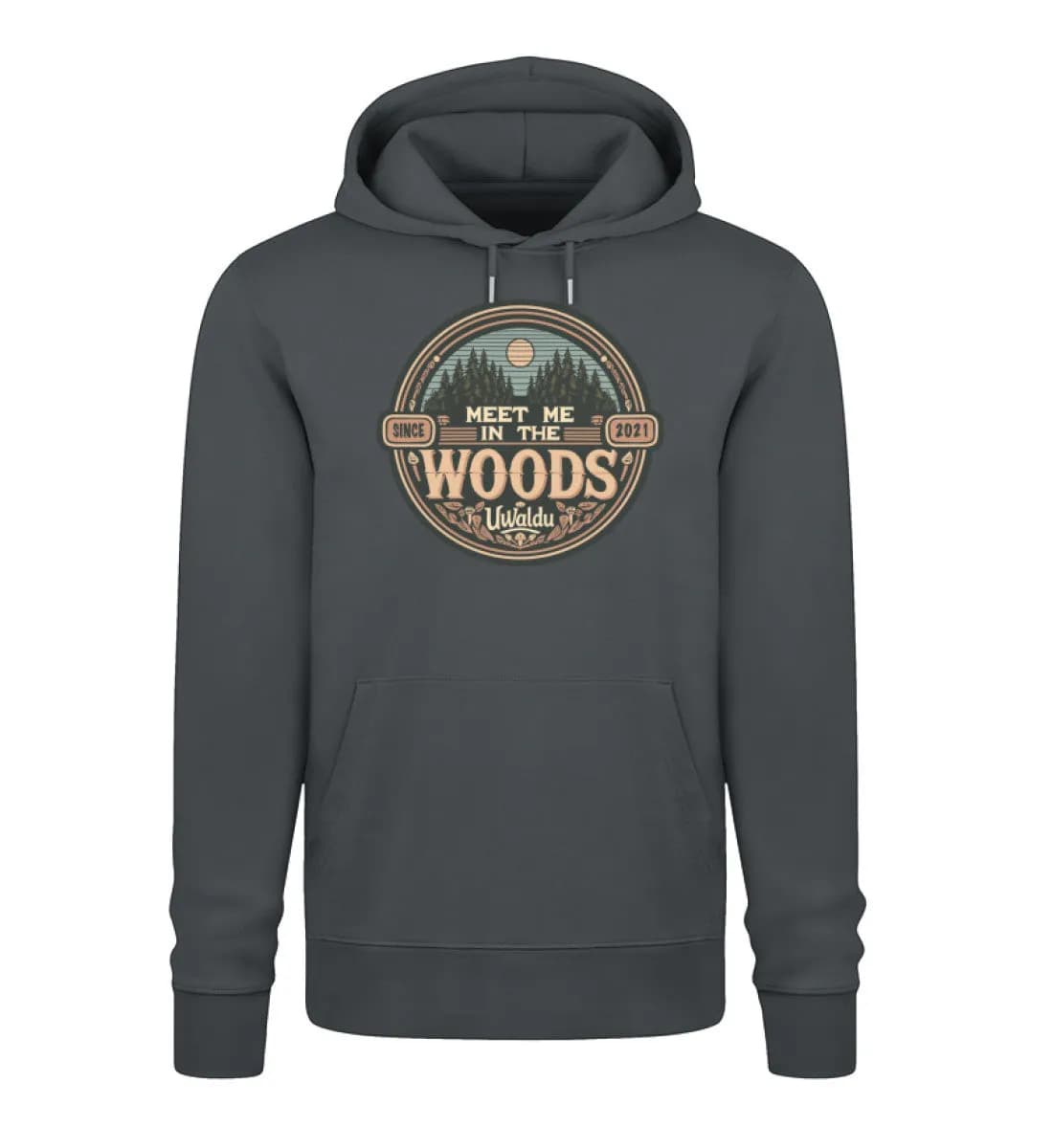 Meet me in the Woods round - Unisex Premium Bio Hoodie