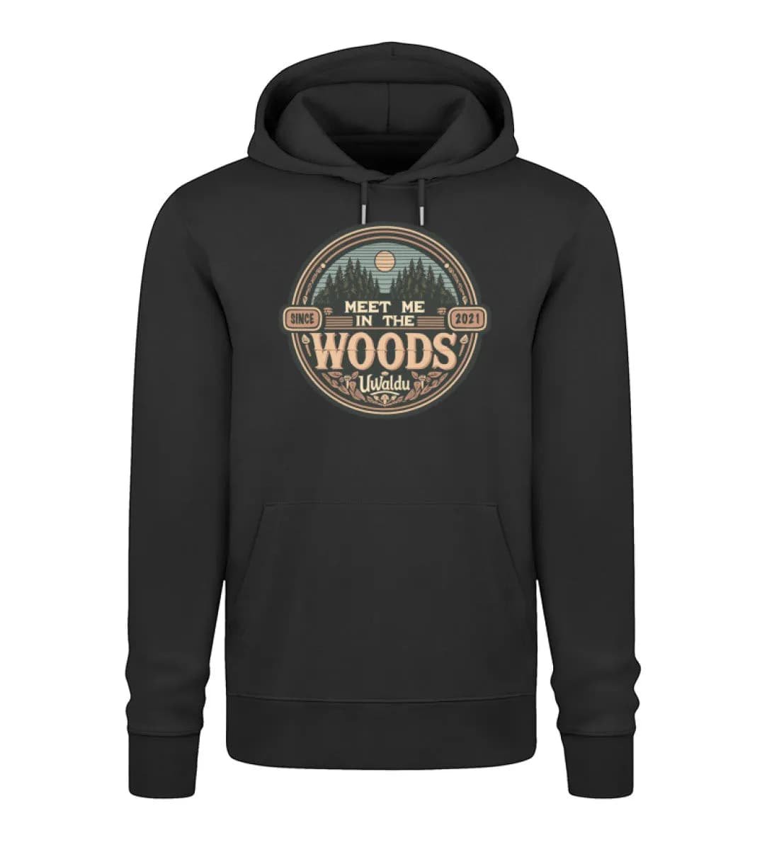 Meet me in the Woods round - Unisex Premium Bio Hoodie