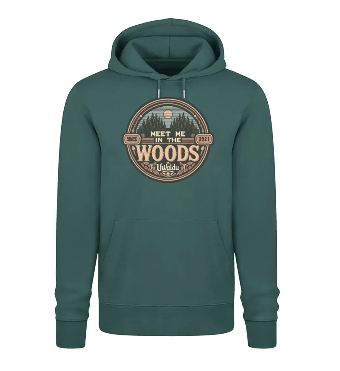 Meet me in the Woods round - Unisex Premium Bio Hoodie