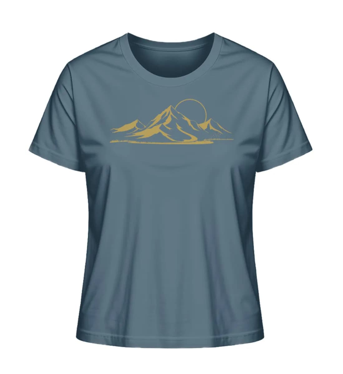 Berglandschaft gold - Damen Premium Bio Shirt