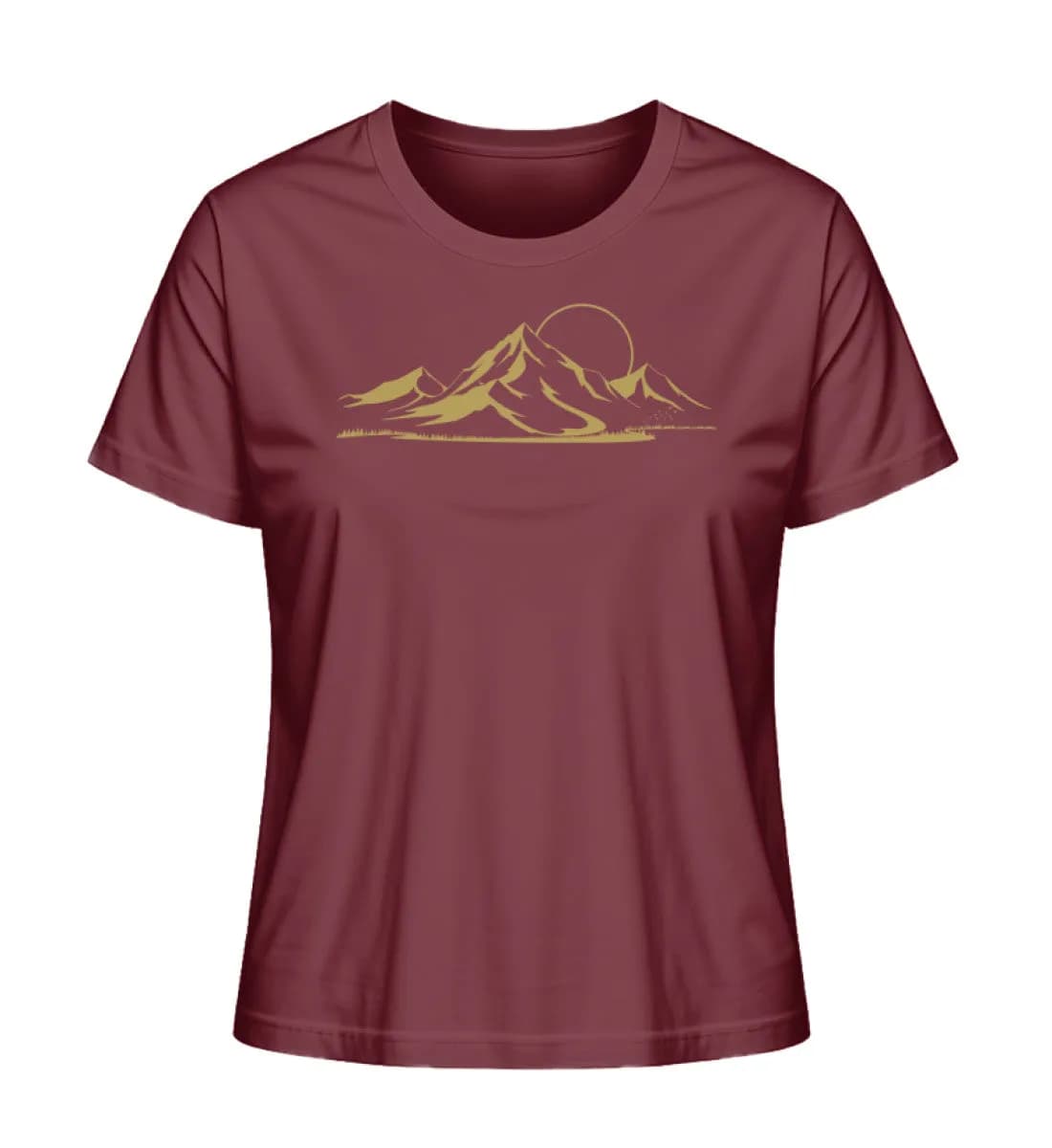Berglandschaft gold - Damen Premium Bio Shirt