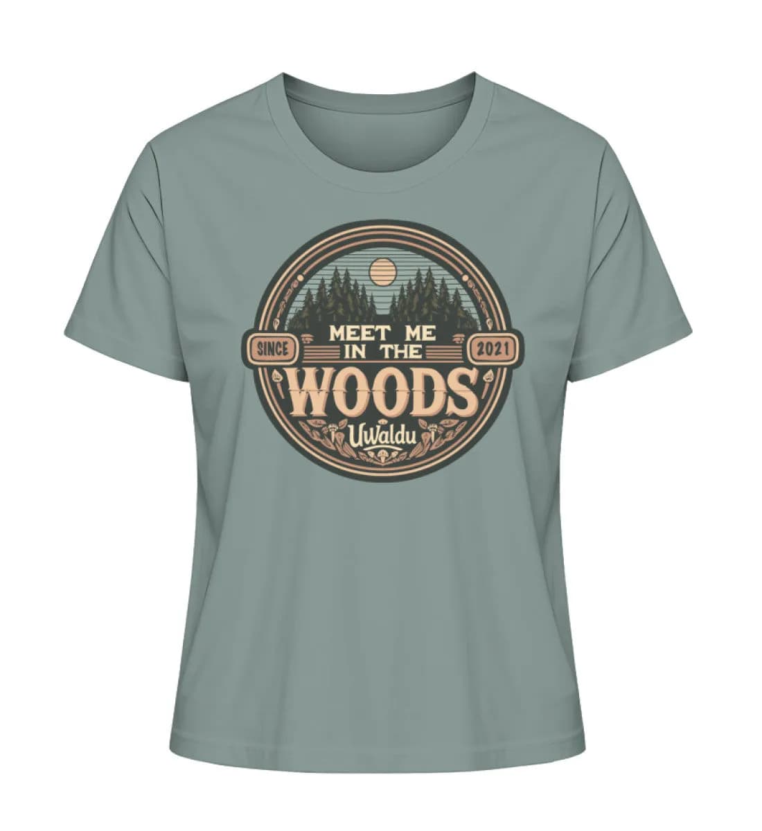 Meet me in the Woods round - Damen Premium Bio Shirt