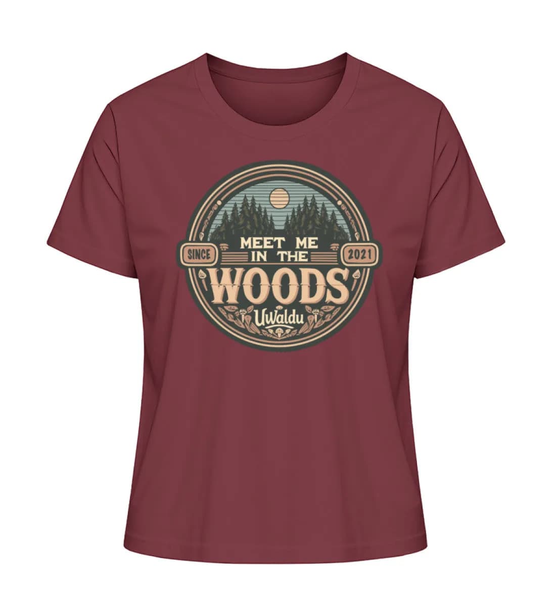 Meet me in the Woods round - Damen Premium Bio Shirt