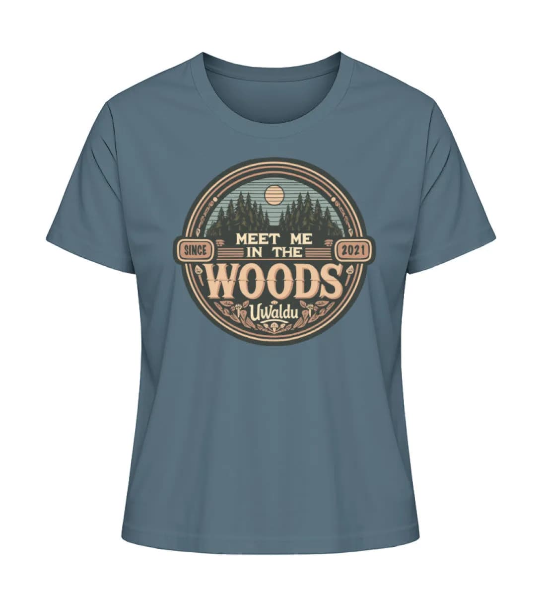 Meet me in the Woods round - Damen Premium Bio Shirt