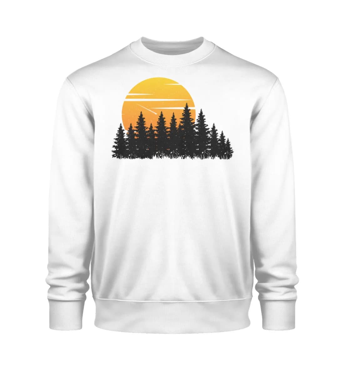 Wald mit Sternschnuppe - Unisex Bio Sweatshirt