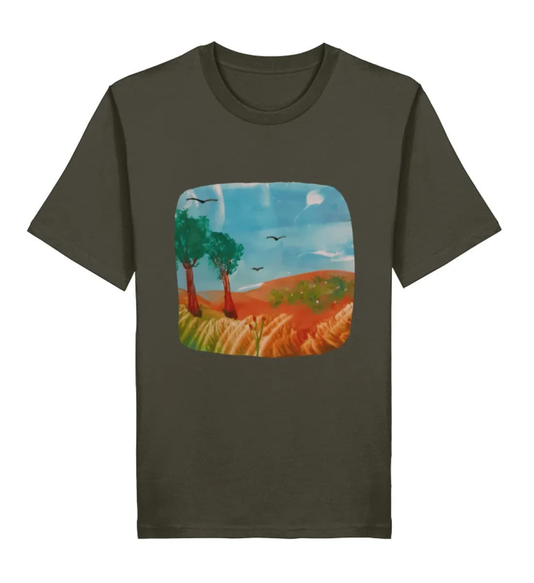 Kunst zum Anfassen friedliche Szene - Herren Premium Bio Shirt