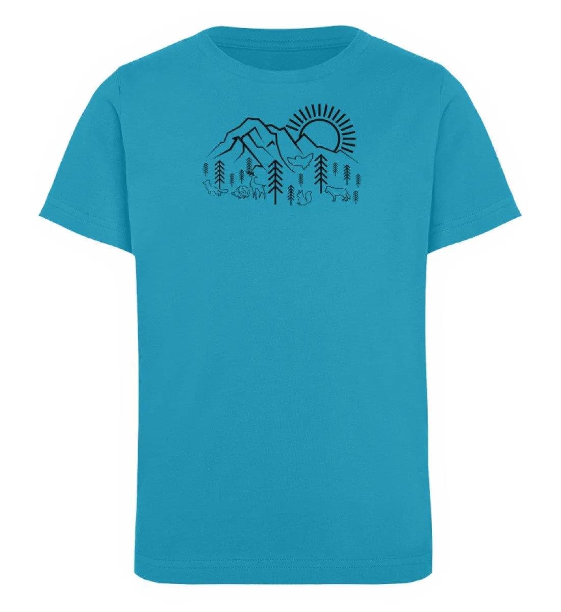 Berge Sonne Tiere - Kinder Bio T-Shirt