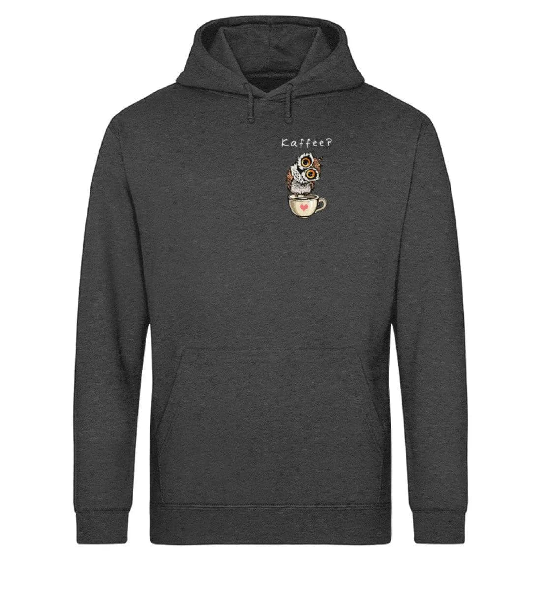 Eule auf Tasse Kaffee? - Unisex Basic Bio Hoodie