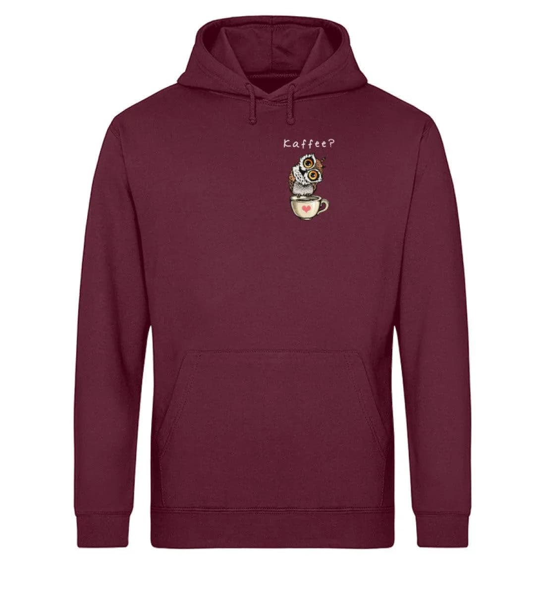 Eule auf Tasse Kaffee? - Unisex Basic Bio Hoodie