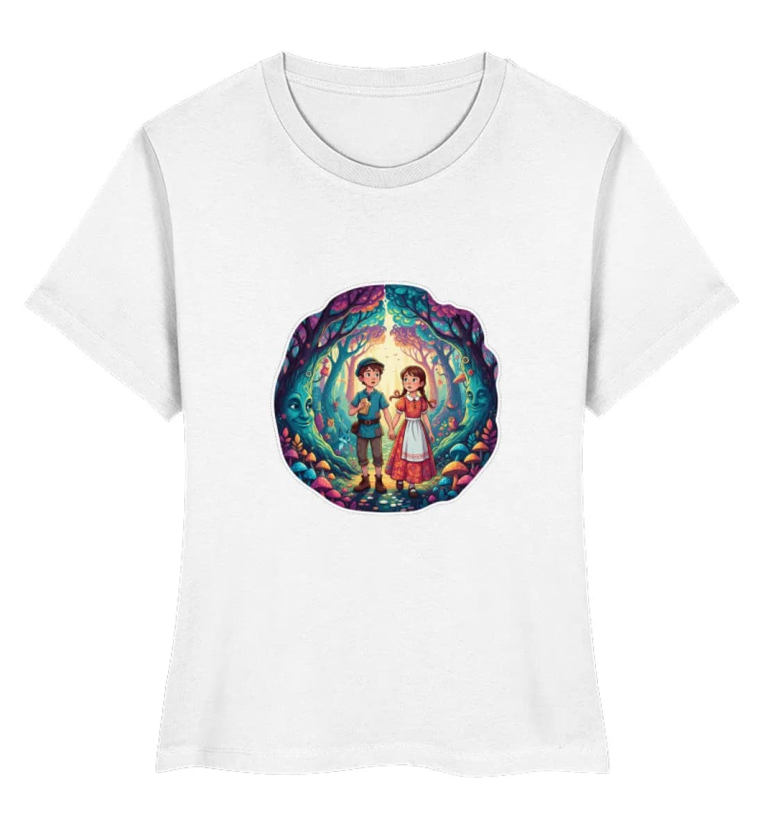 Hänsel und Gretel verloren im Wald - Damen Premium Bio Shirt