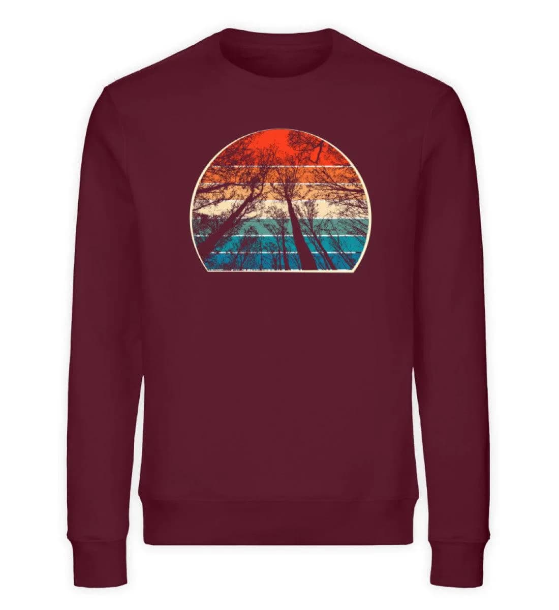 Retro Bäume - Unisex Bio Sweatshirt