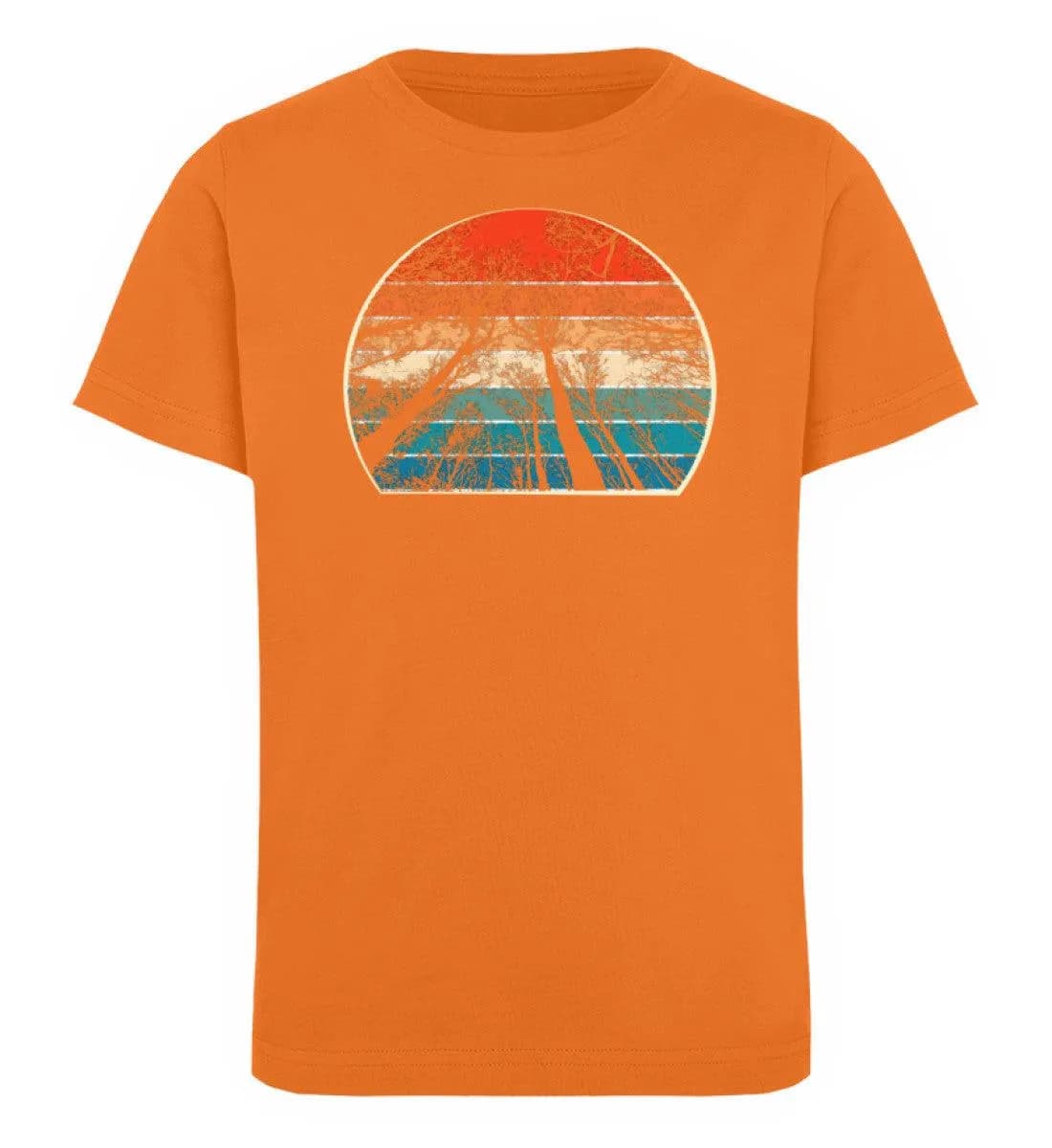 Retro Bäume - Kinder Bio T-Shirt