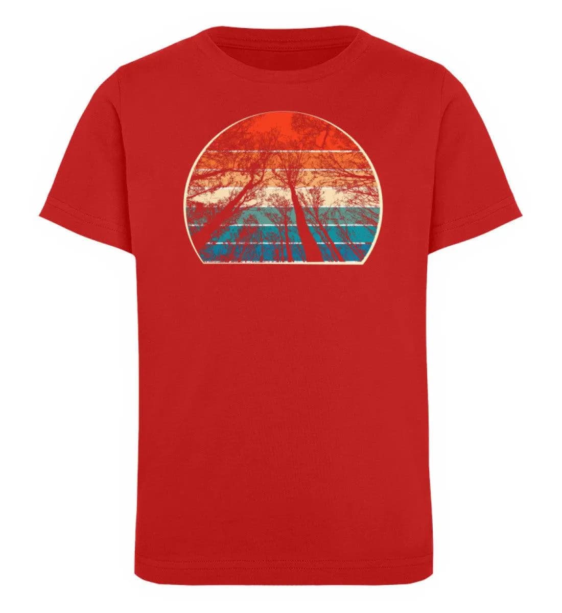 Retro Bäume - Kinder Bio T-Shirt