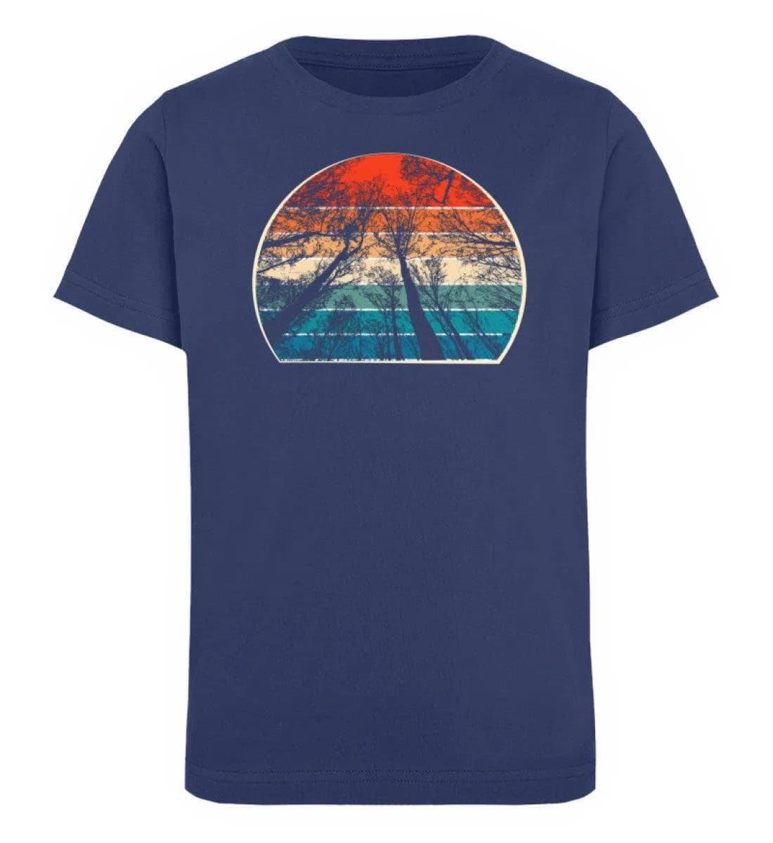 Retro Bäume - Kinder Bio T-Shirt