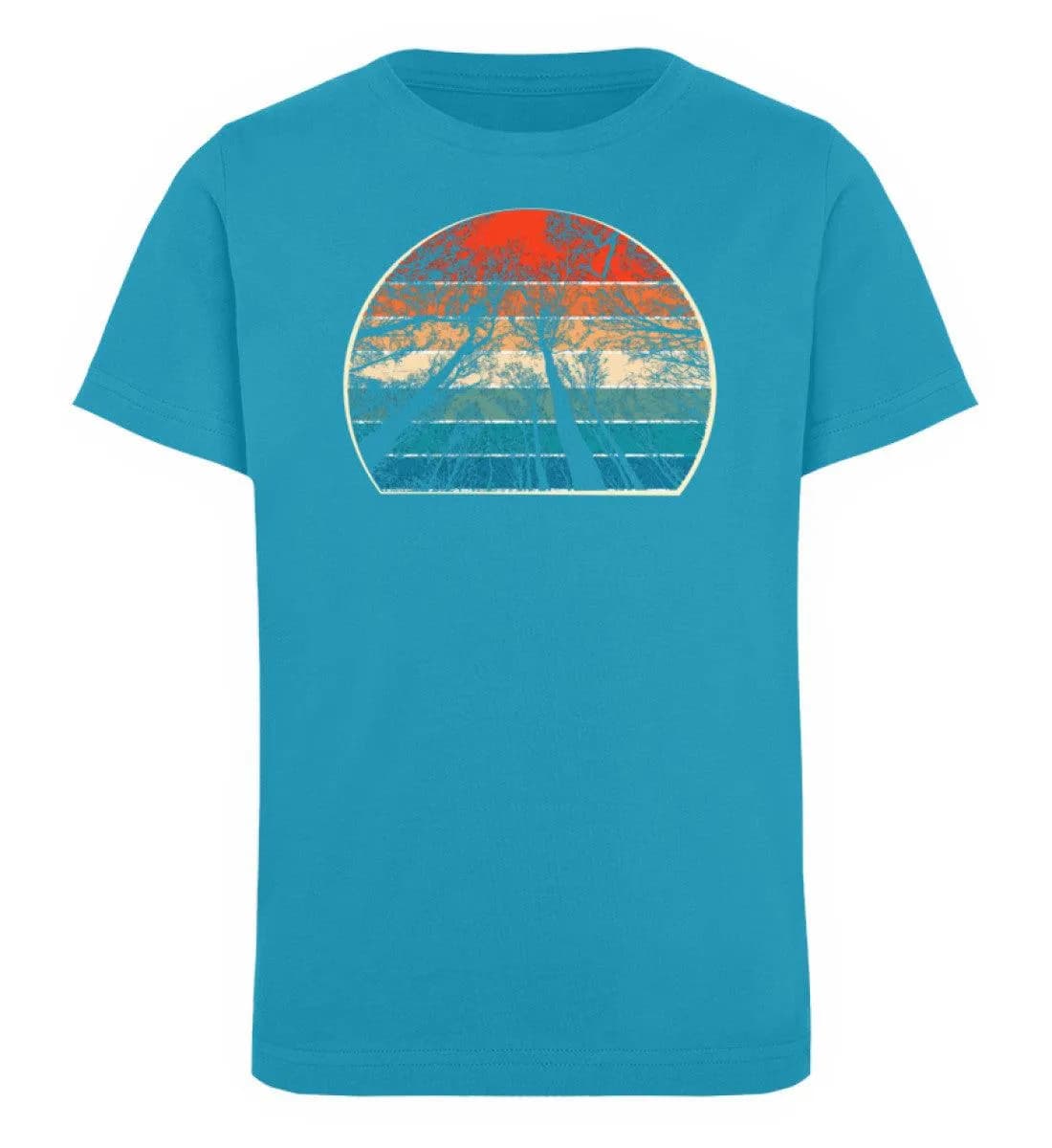 Retro Bäume - Kinder Bio T-Shirt