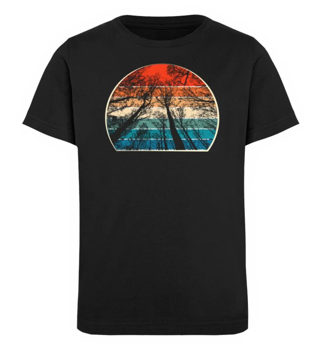 Retro Bäume - Kinder Bio T-Shirt