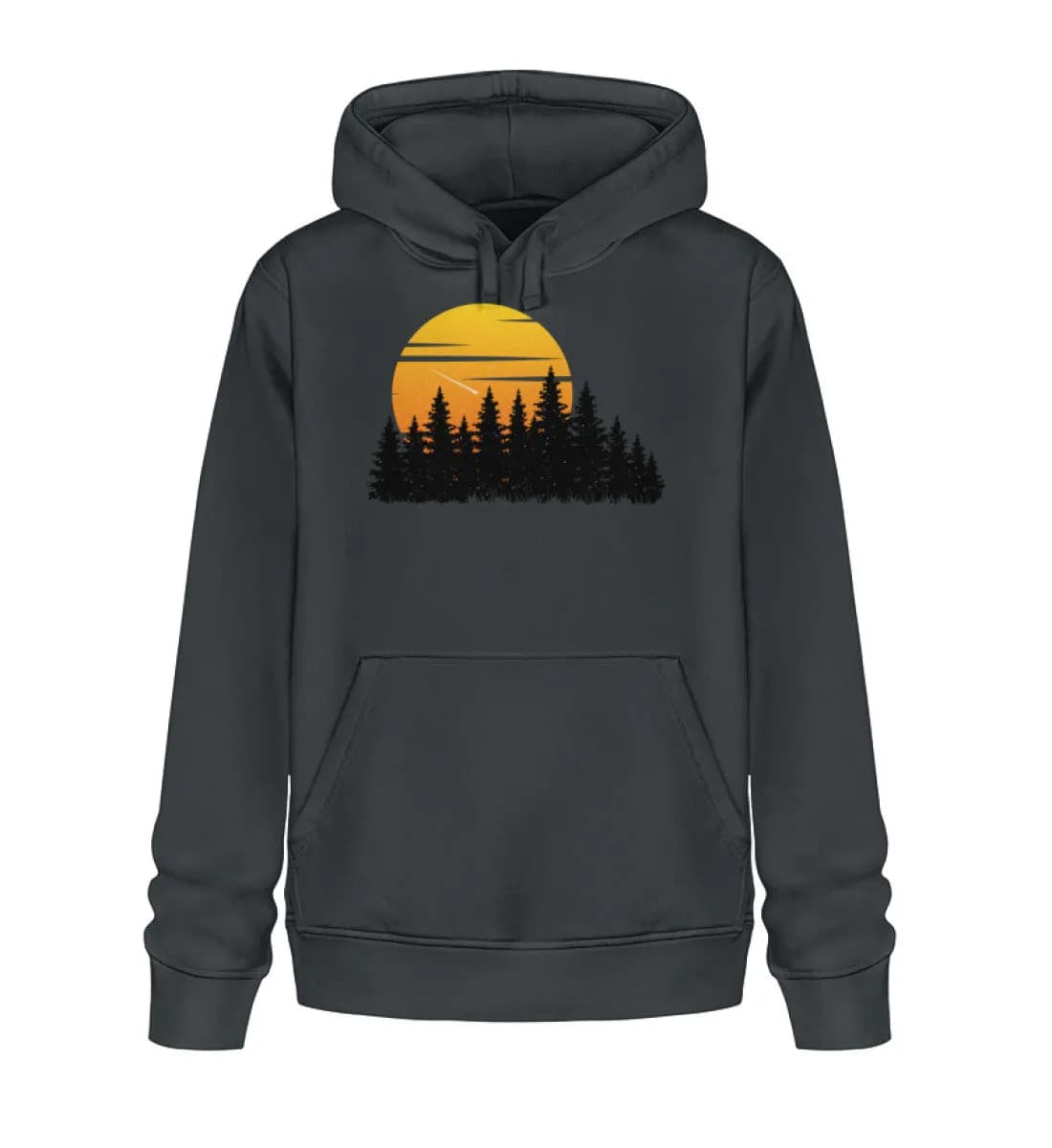 Wald mit Sternschnuppe - Unisex Basic Bio Hoodie