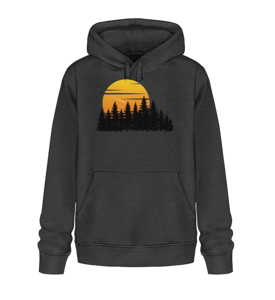 Wald mit Sternschnuppe - Unisex Basic Bio Hoodie