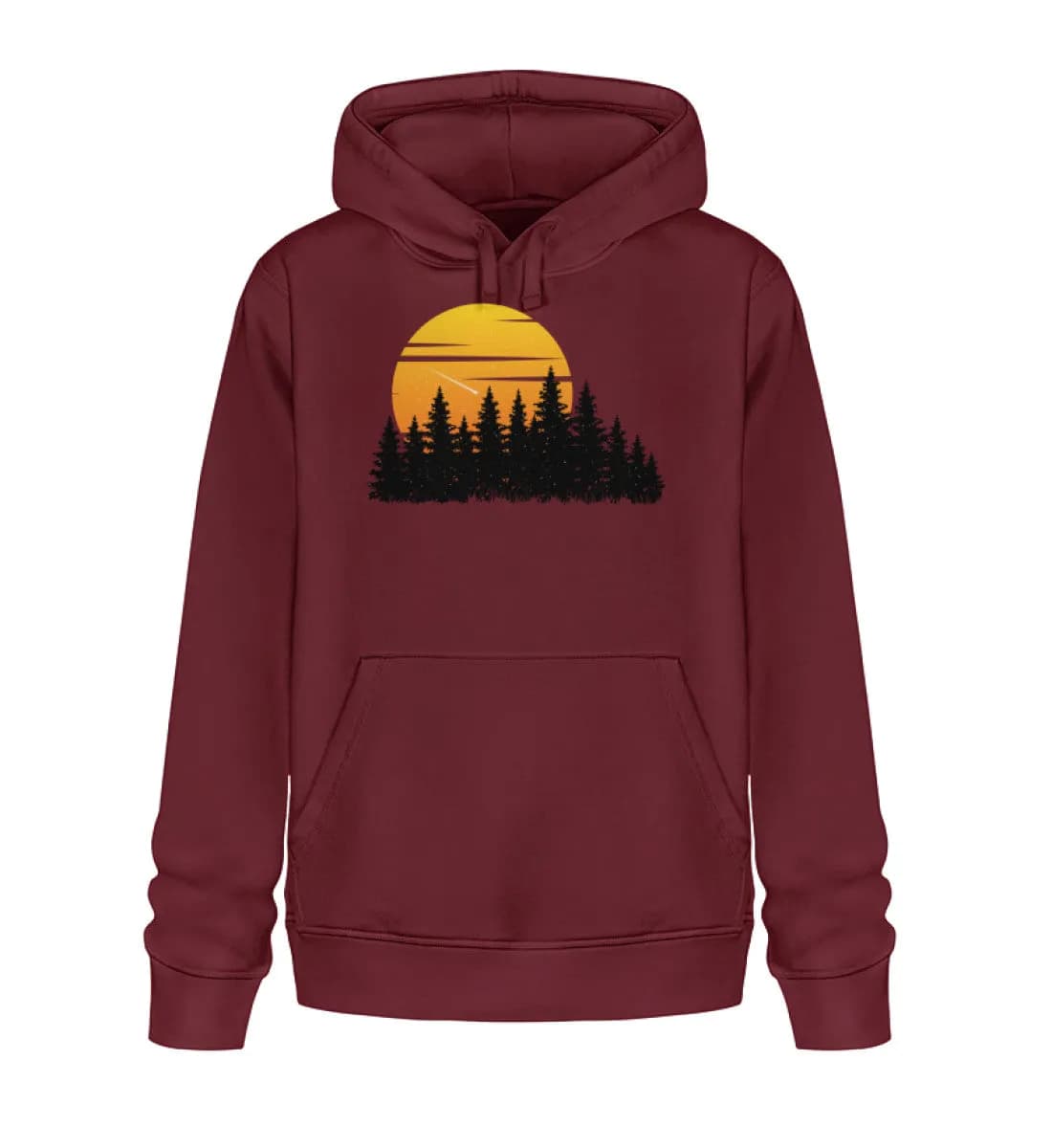 Wald mit Sternschnuppe - Unisex Basic Bio Hoodie