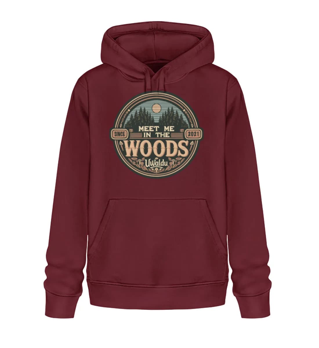 Meet me in the Woods round - Unisex Basic Bio Hoodie