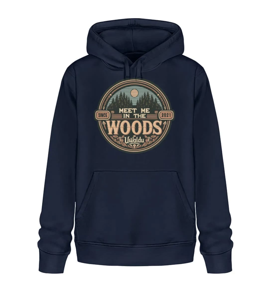 Meet me in the Woods round - Unisex Basic Bio Hoodie