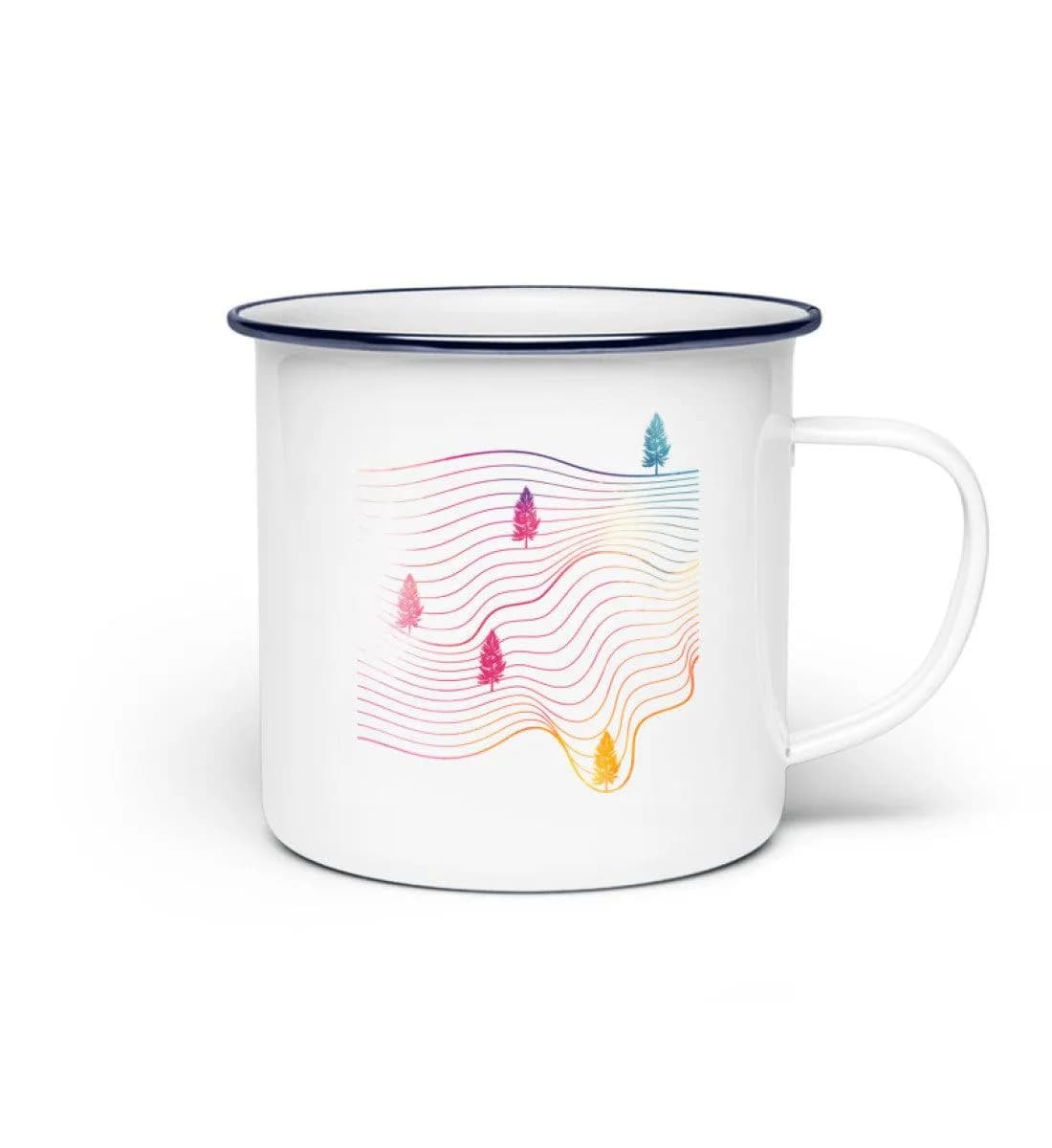 Sweeping Lines - Emaille Tasse