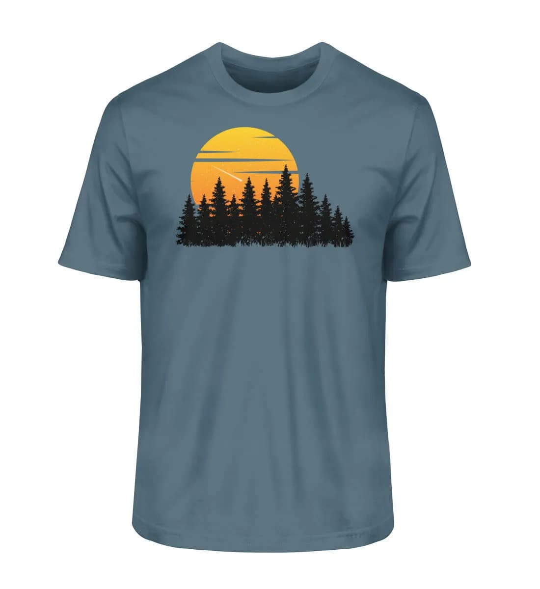 Wald mit Sternschnuppe - Herren Premium Bio Shirt