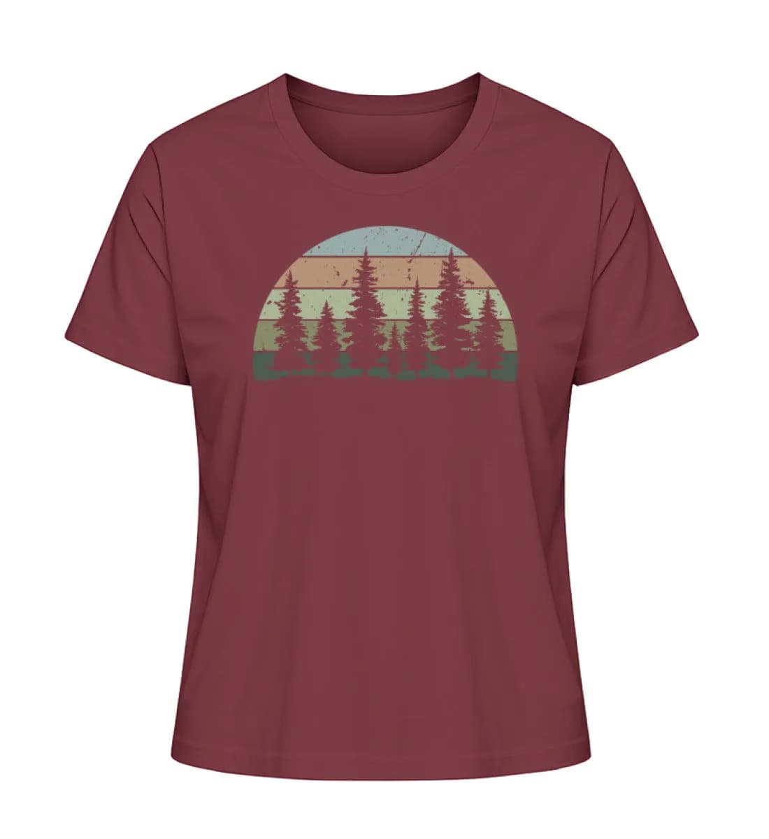Wald Retro - Damen Premium Bio Shirt