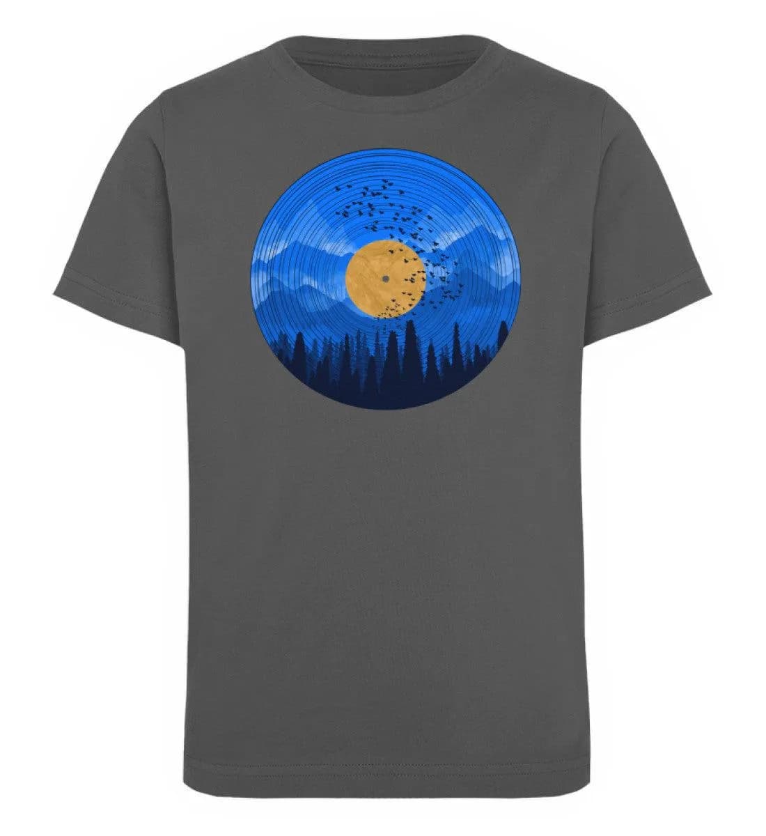 Wald auf Schallplatte blau - Kinder Organic T-Shirt