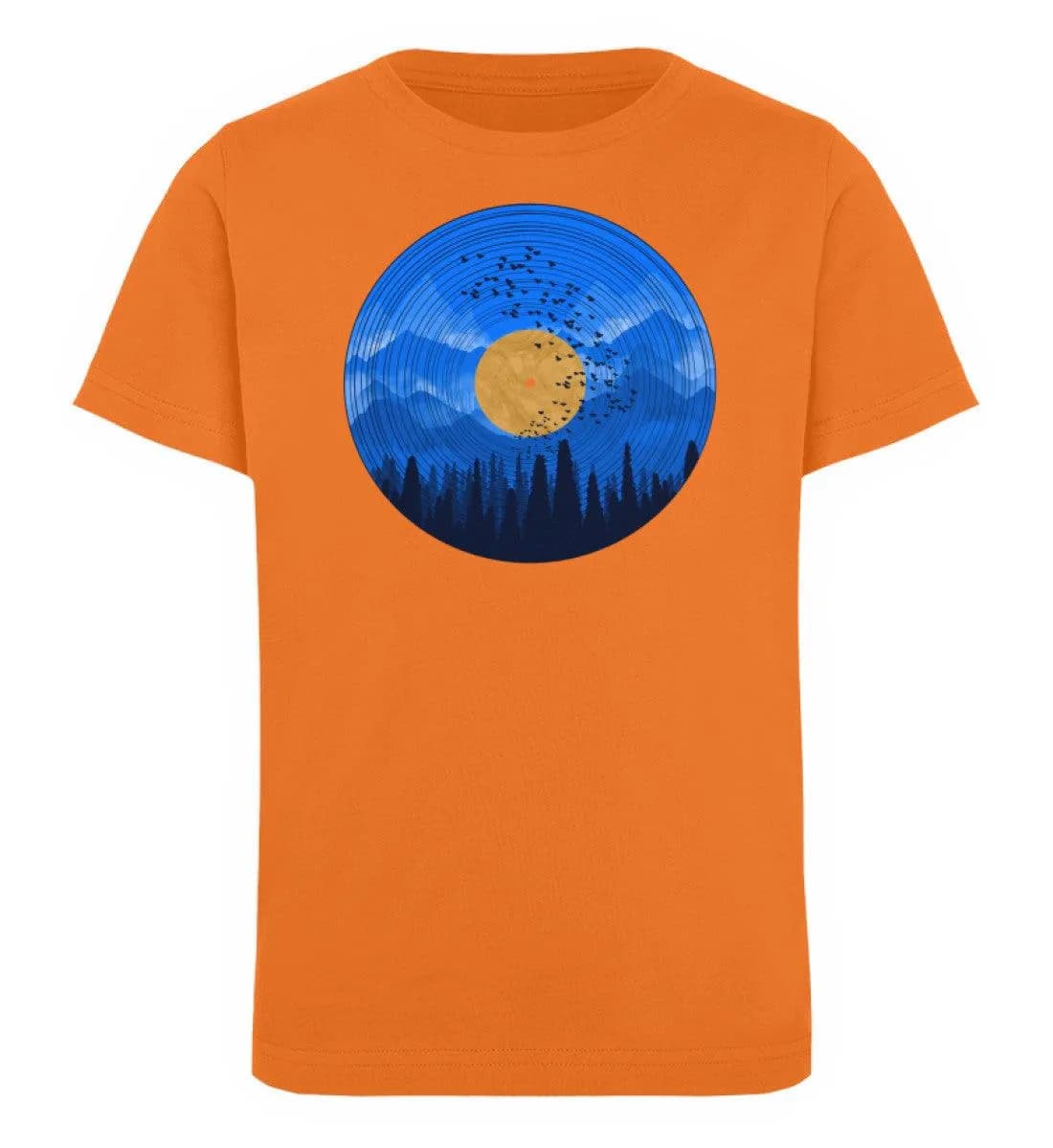 Wald auf Schallplatte blau - Kinder Organic T-Shirt