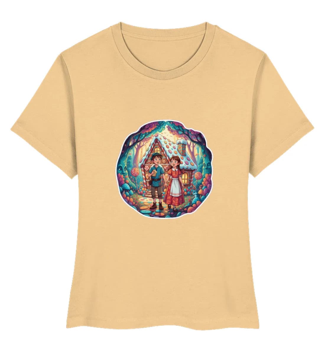 Hänsel und Gretel haben ein Lebkuchenhaus gefunden - Damen Premium Bio Shirt