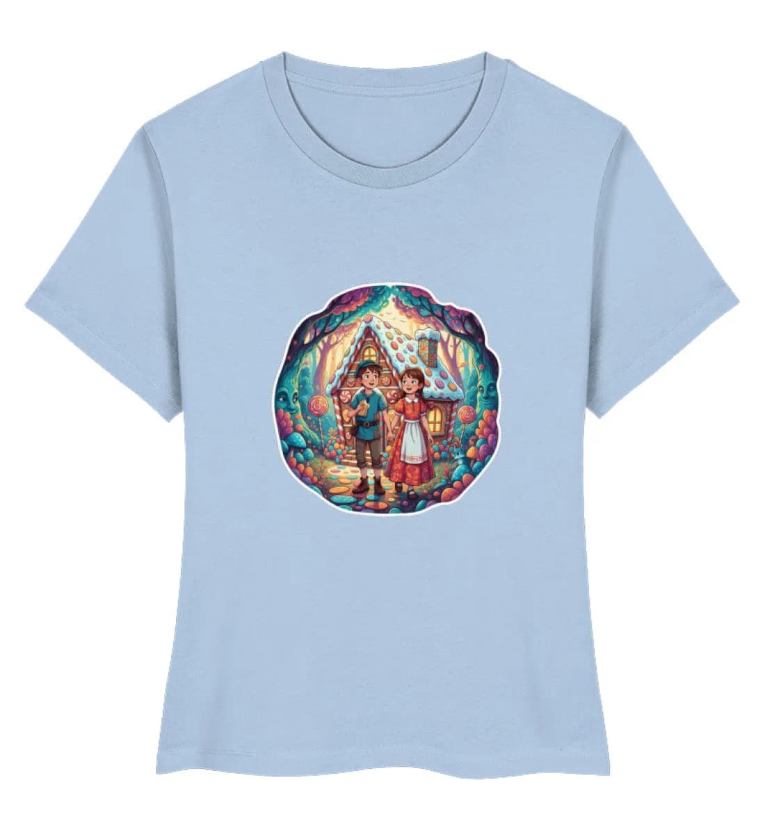Hänsel und Gretel haben ein Lebkuchenhaus gefunden - Damen Premium Bio Shirt