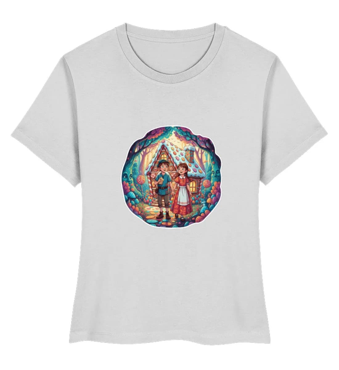 Hänsel und Gretel haben ein Lebkuchenhaus gefunden - Damen Premium Bio Shirt
