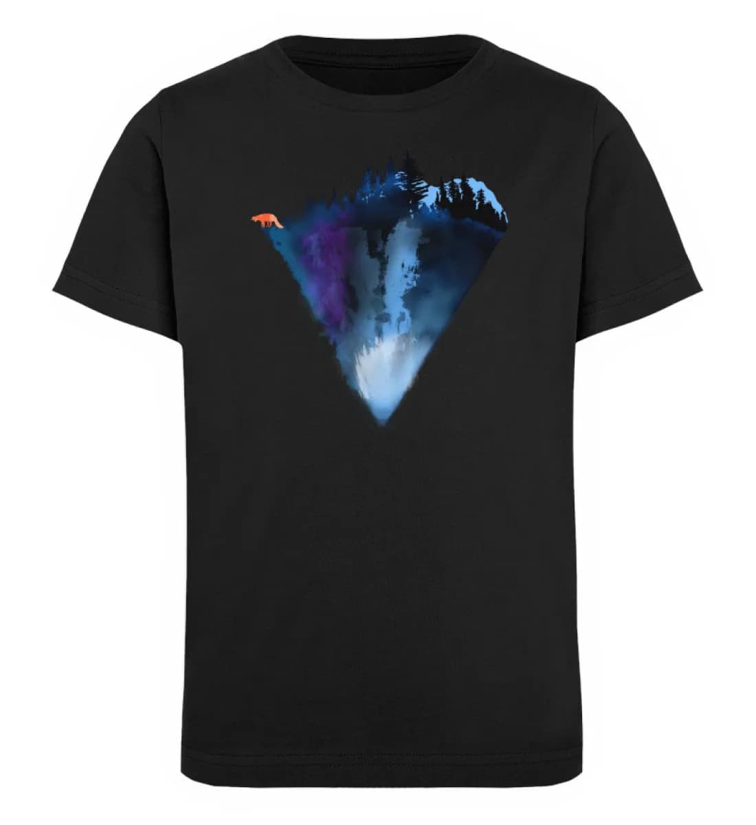 Dreiecksberg mit Fuchs - Kinder Bio T-Shirt