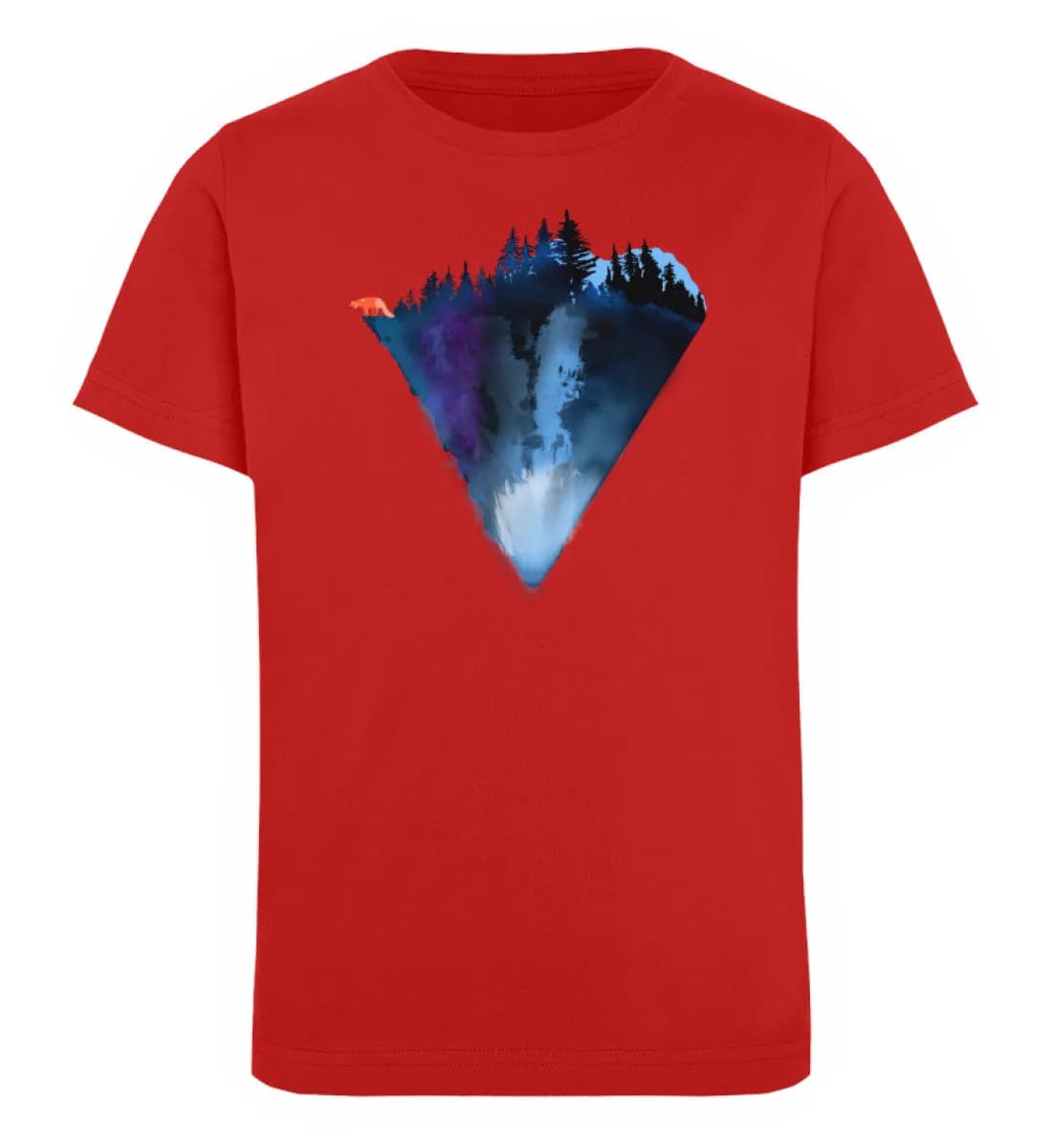 Dreiecksberg mit Fuchs - Kinder Bio T-Shirt