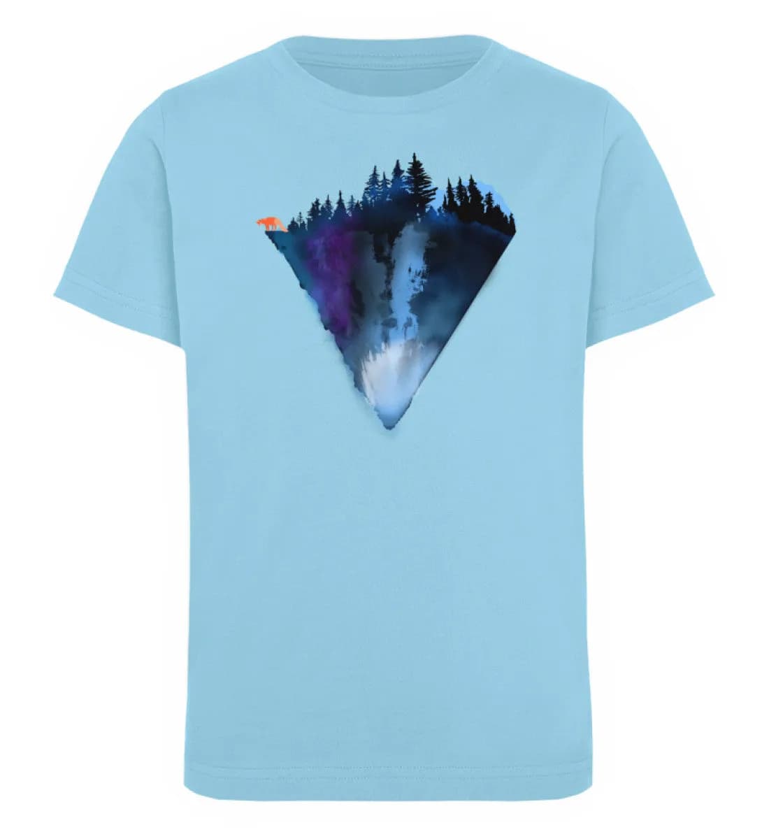 Dreiecksberg mit Fuchs - Kinder Bio T-Shirt