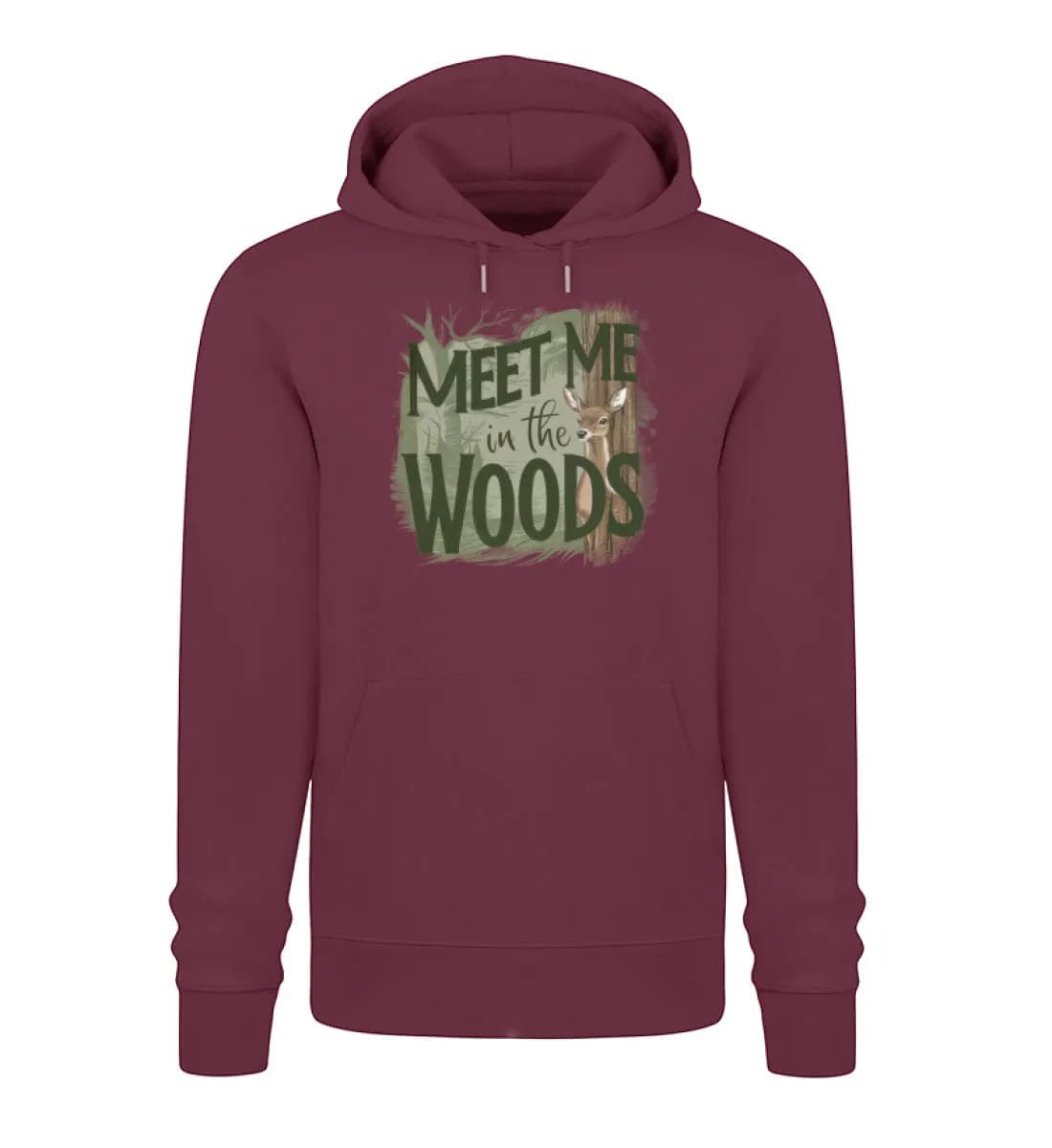 Meet me in the woods deer - Unisex Premium Bio Hoodie