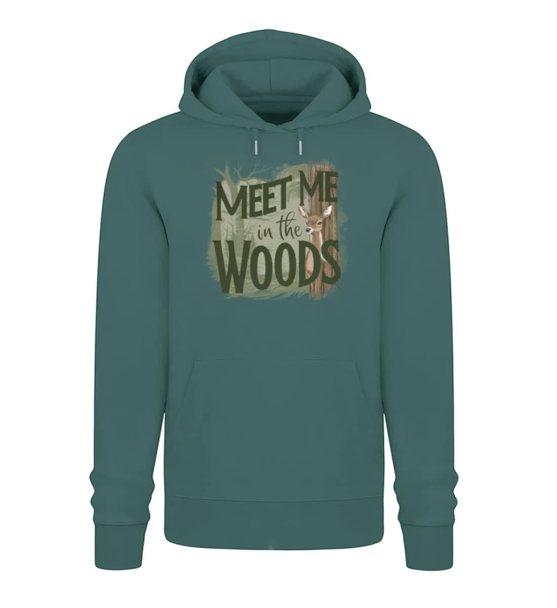 Meet me in the woods deer - Unisex Premium Bio Hoodie