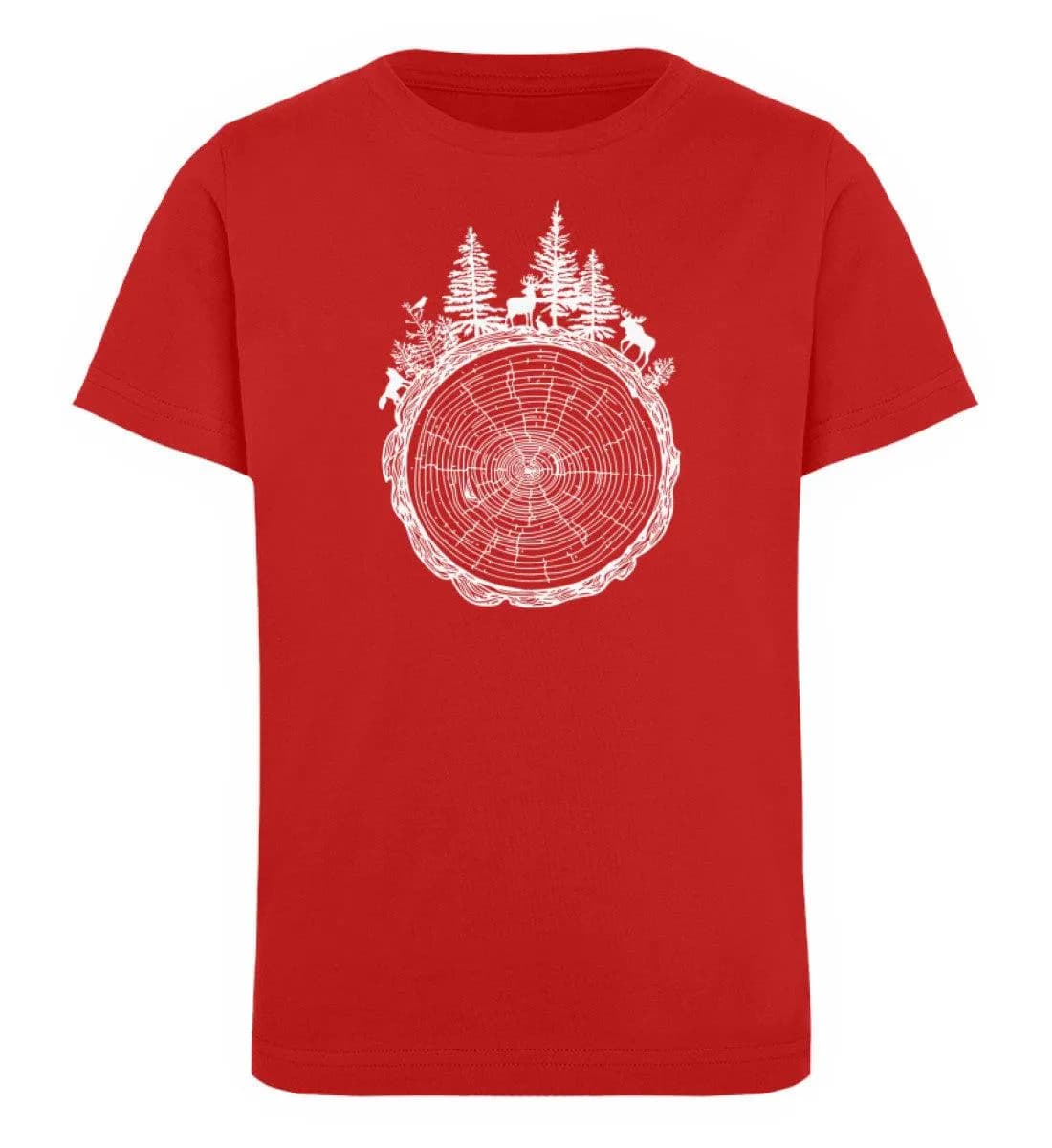 Wald auf Baumquerschnitt - Kinder Bio T-Shirt