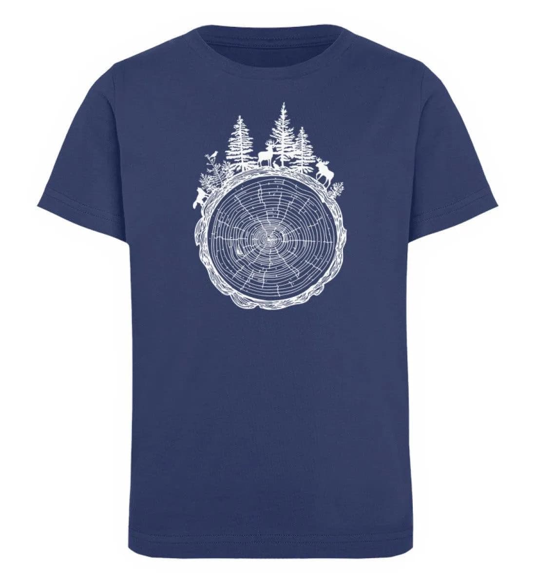 Wald auf Baumquerschnitt - Kinder Bio T-Shirt