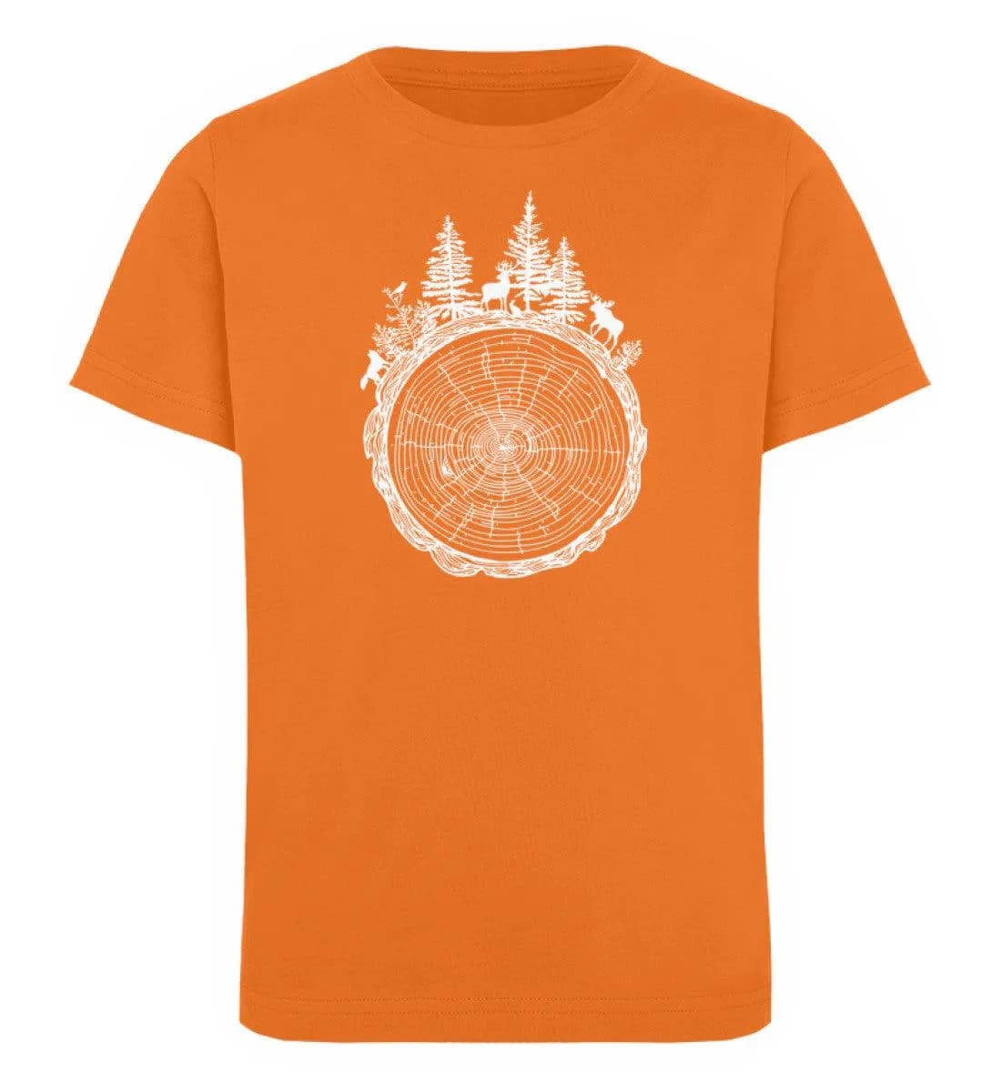 Wald auf Baumquerschnitt - Kinder Bio T-Shirt