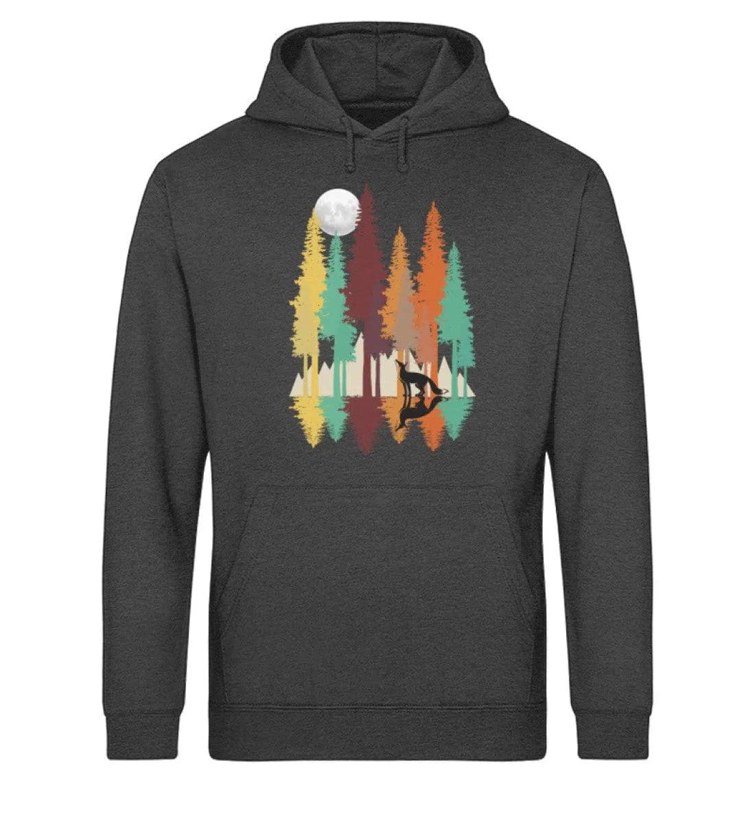 Fuchs im Wald mit Mond - Unisex Basic Bio Hoodie