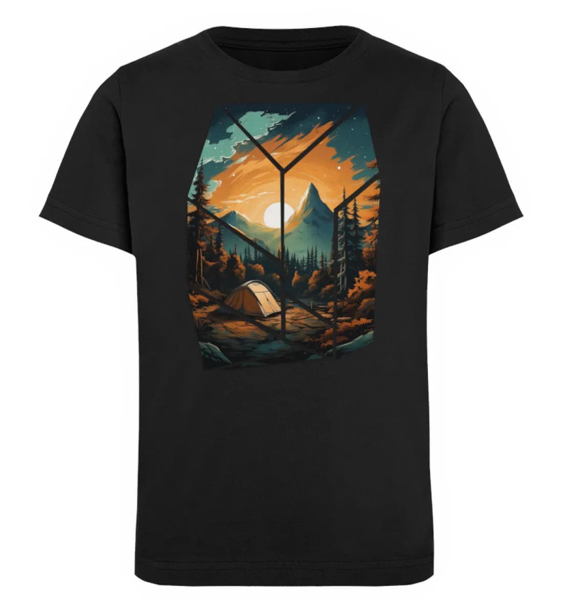 Camping in nature - Kinder Bio T-Shirt
