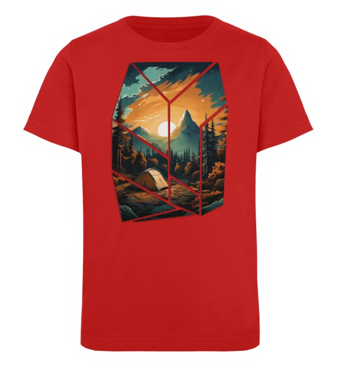 Camping in nature - Kinder Bio T-Shirt